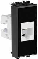 Розетка телефонная модульная DKC Avanti 1-м. 1 мод. RJ12 черный квадрат картинка